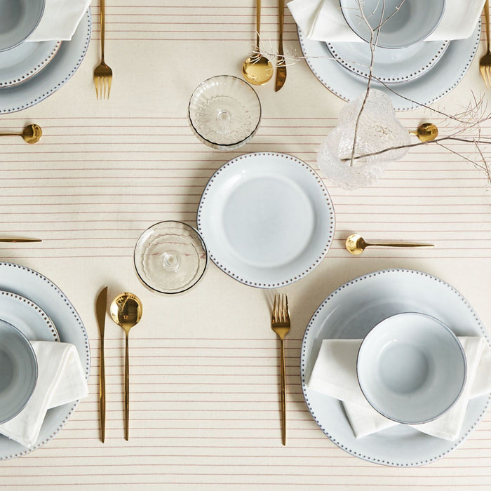 Beliani - CHERVIL - Serviesset 24 delig - Lichtblauw - Steengoed