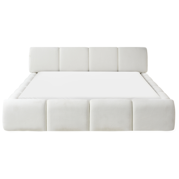 Beliani-ORVILLE-Tweepersoonsbed-Gebroken wit-160 x 200 cm-Polyester