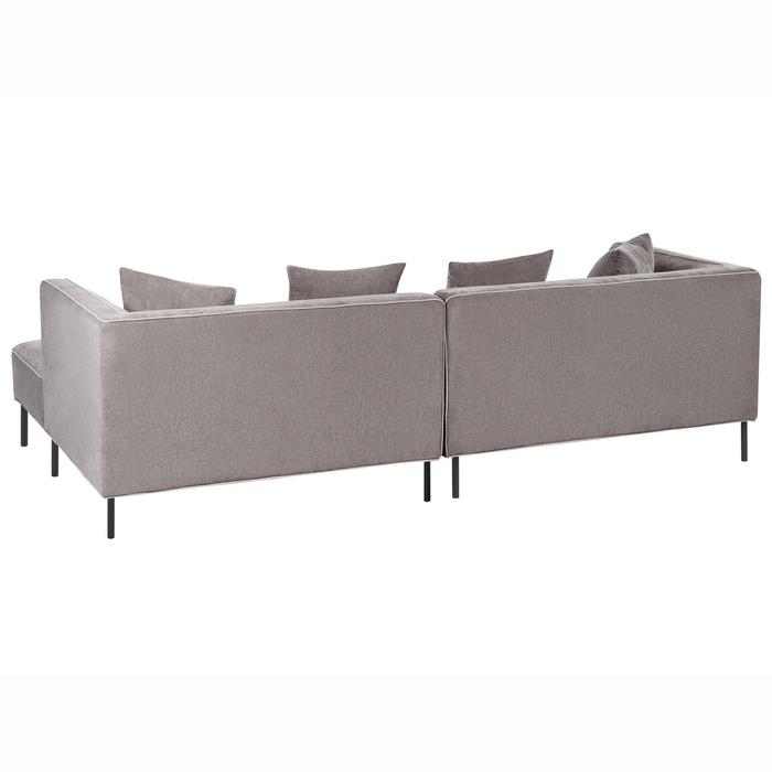 Beliani - SATER - Hoekbank 3-zits - Taupe - Linkszijdig - Chenille