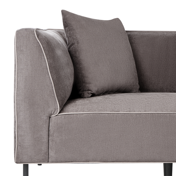 Beliani - SATER - Hoekbank 3-zits - Taupe - Linkszijdig - Chenille