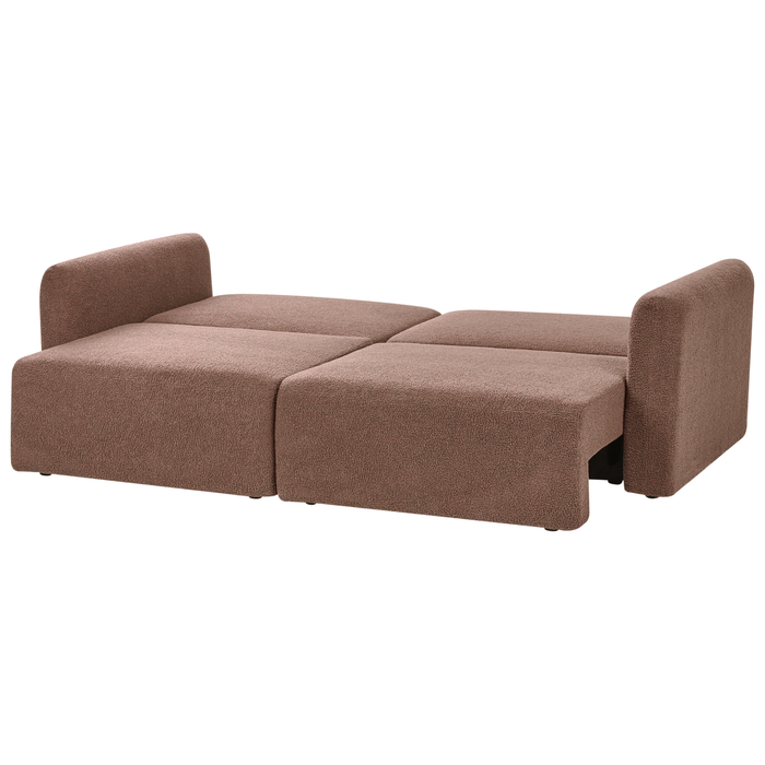 Beliani - VAXHOLM - Driezitsbank - Bruin - Bouclé