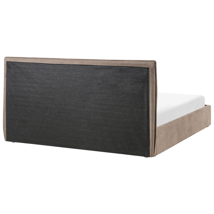 Beliani - TARASCON - Tweepersoonsbed - Taupe - 180 x 200 cm - Stof