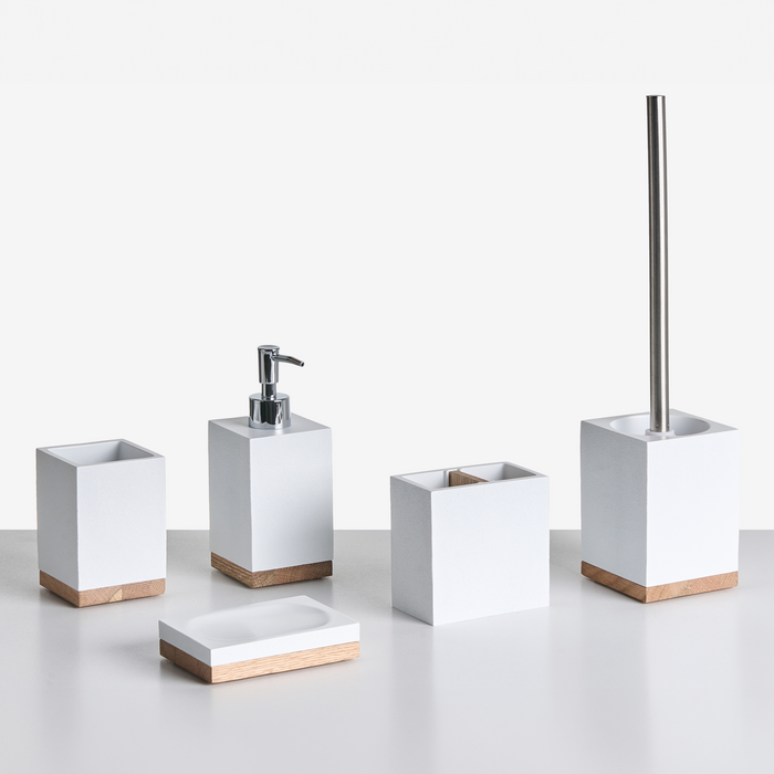 Beliani - TAPICHE - Badkameraccessoireset - Wit - Polyresin