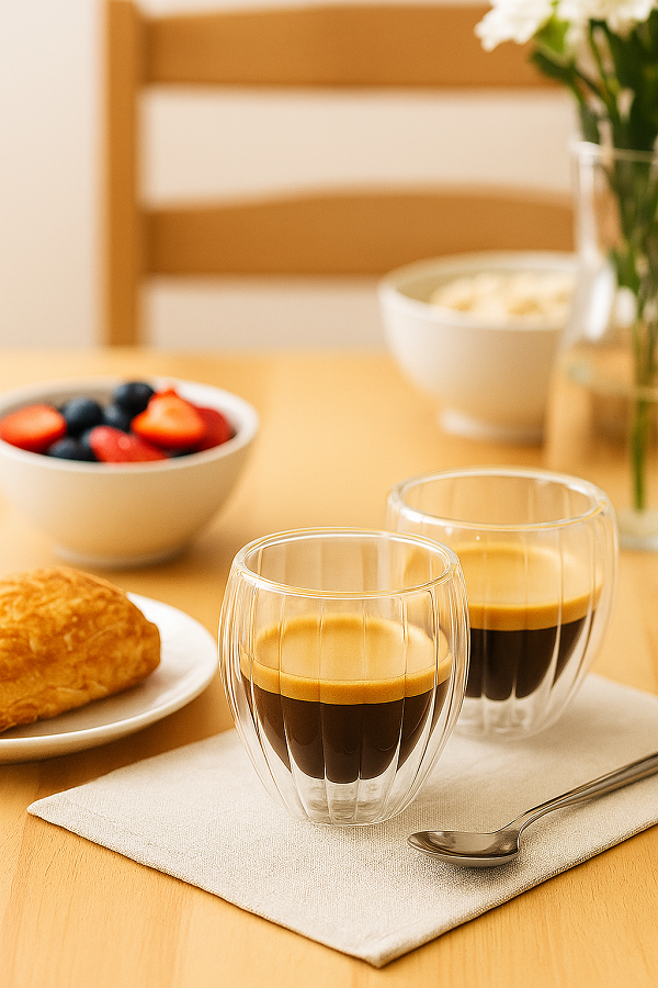 Dubbelwandige Espressoglazen Pumpkin 80 ml - 2 stuks - Cookinglife