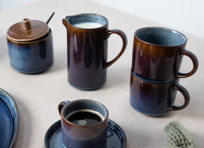 Cosy & Trendy Ontbijtborden | Dessertborden - Quintana Blue ø 22 cm - 4 Stuks