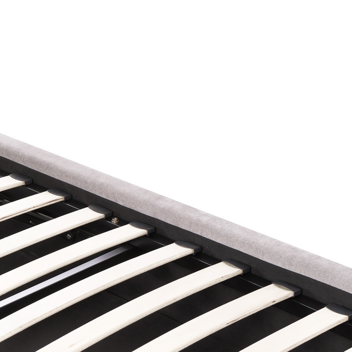 Beliani-CHALLANS-Bed met opbergruimte-Beige-140 x 200 cm-Polyester