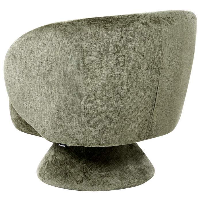 Beliani - LIEKSA - Draaifauteuil - Groen - Chenille