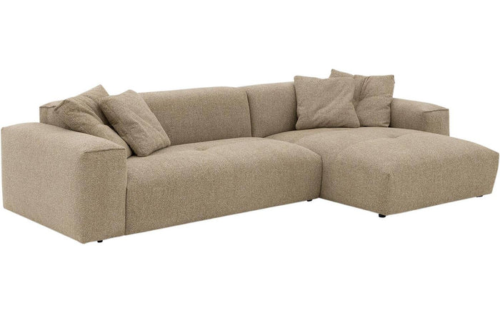Goossens Loungebank Lago, 3,5 arm links + chaise longue rechts