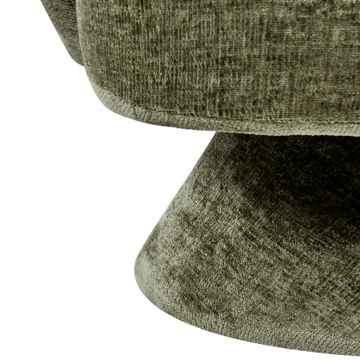 Beliani - LIEKSA - Draaifauteuil - Groen - Chenille