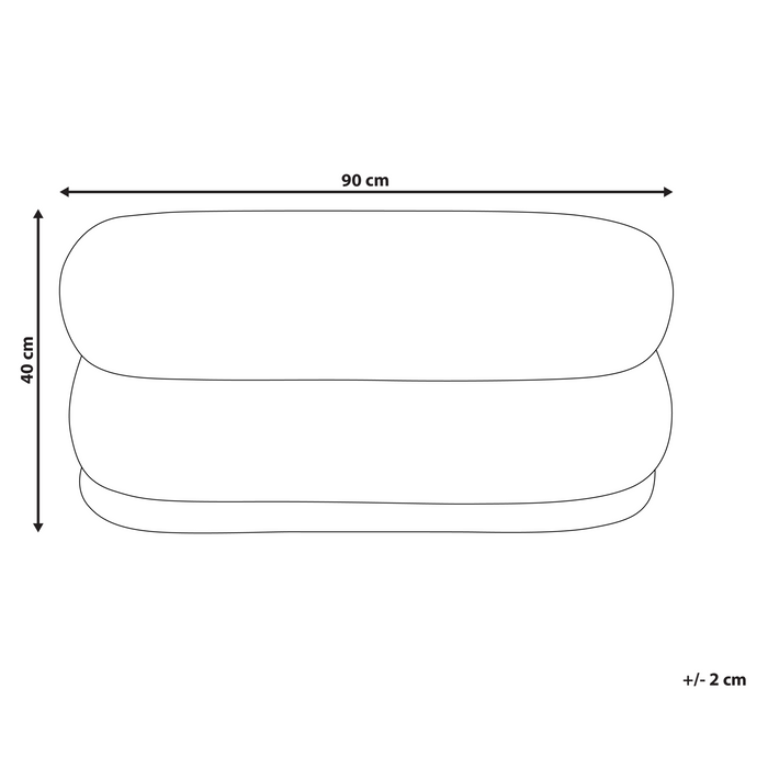 Beliani - ELLENDALE - Voetenbank - Groen - Bouclé
