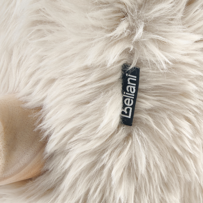 Beliani - LEKNES - Fauteuil - Lichtbeige - Kunstbont