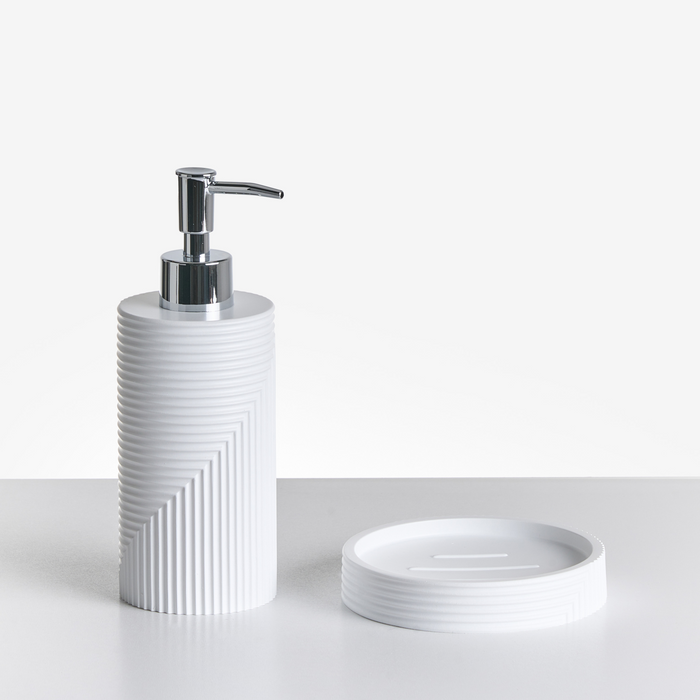 Beliani - SEPAHUA - Badkameraccessoireset - Wit - Polyresin