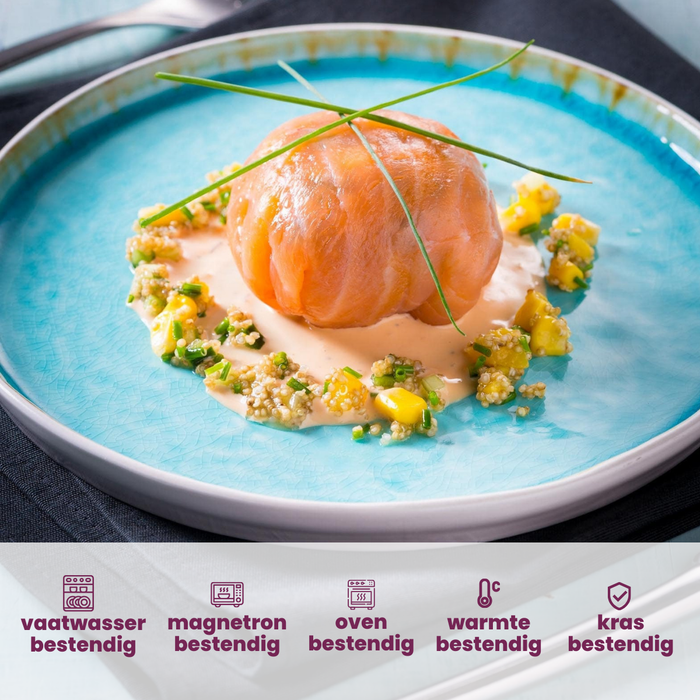 Cosy & Trendy Dinerborden Laguna Azzurro ø 27 cm - 4 Stuks