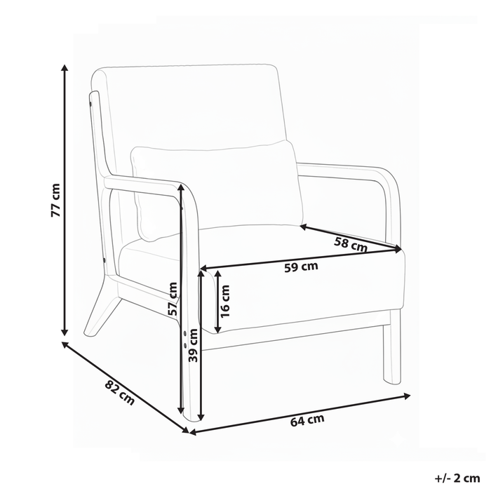 Beliani - SORSELE - Bureaustoel - Wit - Corduroy