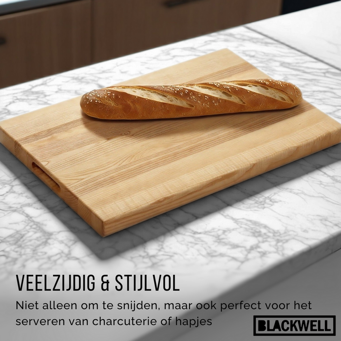 Blackwell Houten Snijplank - Met Greep - Beukenhout - 60 x 40 x 4 cm