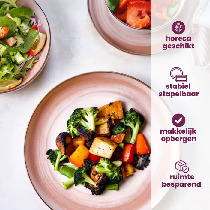 Cosy & Trendy Ontbijtborden | Dessertborden - Baltic Peach ø 20 cm - 6 stuks