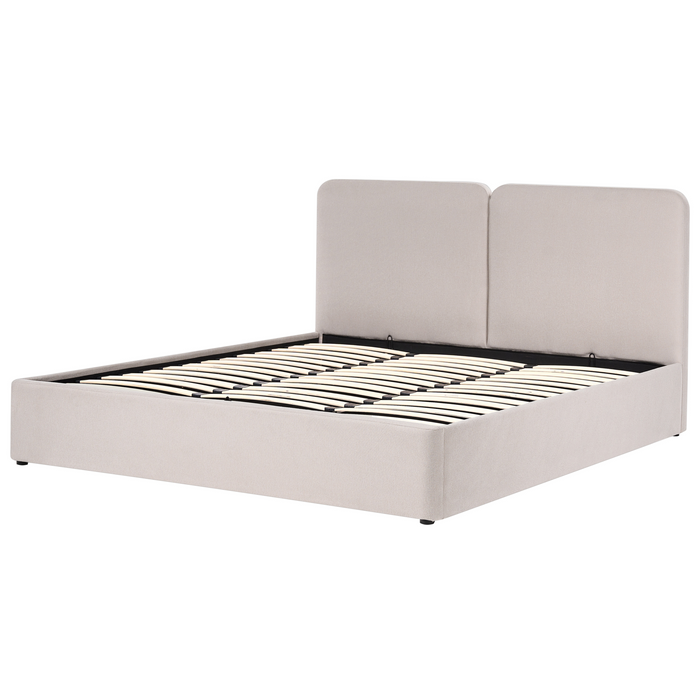 Beliani-ARBOIS-Bed met opbergruimte-Beige-180 x 200 cm-Polyester