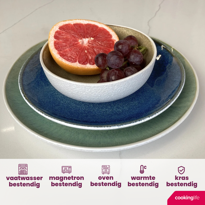 Cookinglife Ontbijtborden | Dessertborden Belize ø 21 cm - 6 stuks