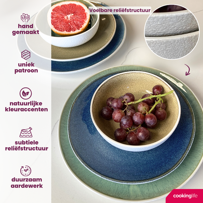 Cookinglife Ontbijtborden | Dessertborden Belize ø 21 cm - 6 stuks