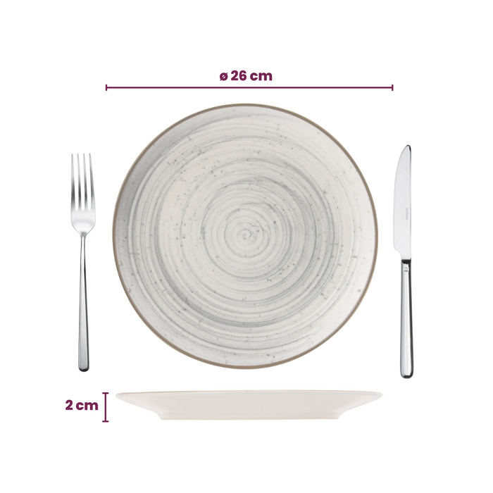 Cosy & Trendy Dinerborden Sintra Dusty Blue ø 26 cm - 4 Stuks