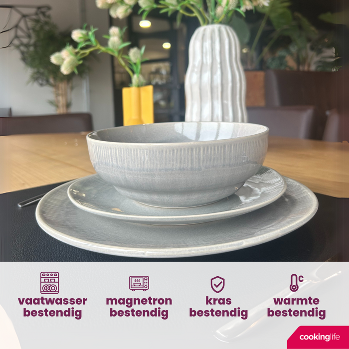 Cookinglife Soepkommen | Kommen Nola Taupe ø 17 cm - 6 stuks