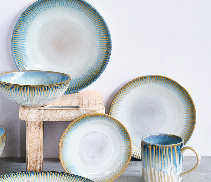 Cosy & Trendy Dinerborden Listra Ocean ø 25 cm - 4 Stuks