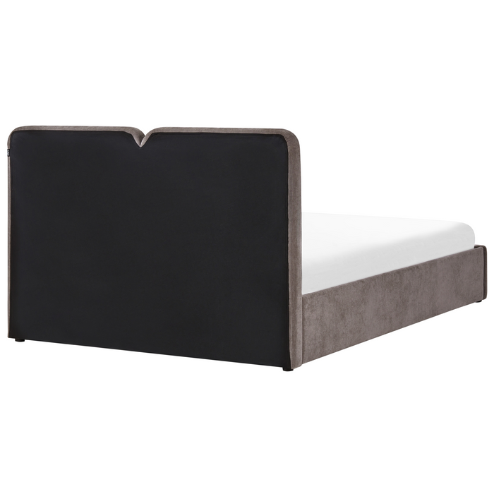 Beliani-ARBOIS-Bed met opbergruimte-Taupe-160 x 200 cm-Polyester
