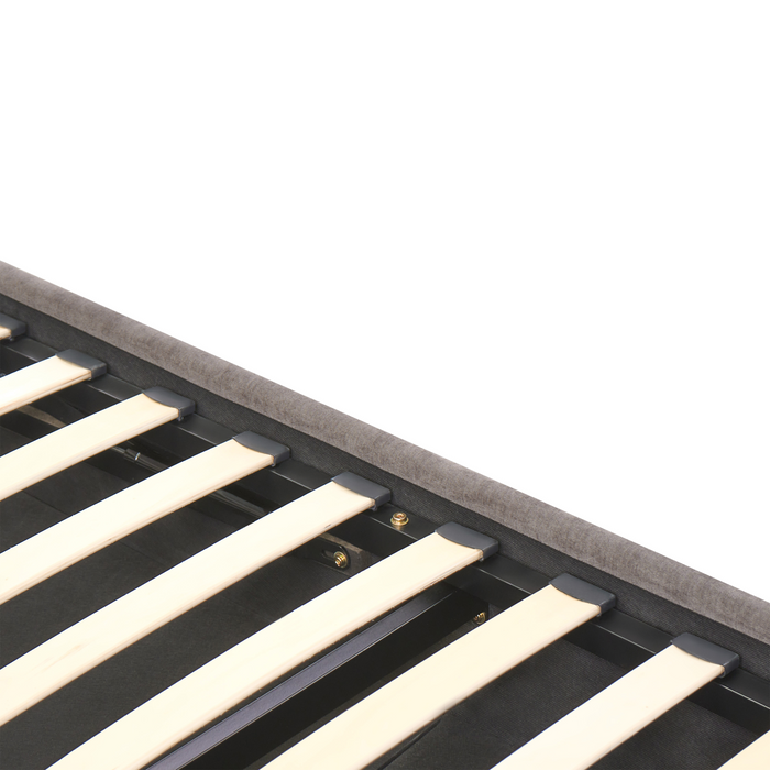 Beliani-ARBOIS-Bed met opbergruimte-Taupe-160 x 200 cm-Polyester