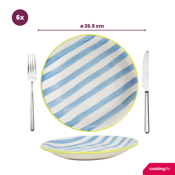 Cookinglife Dinerborden Summer Vibes ø 26.5 cm - 6 stuks