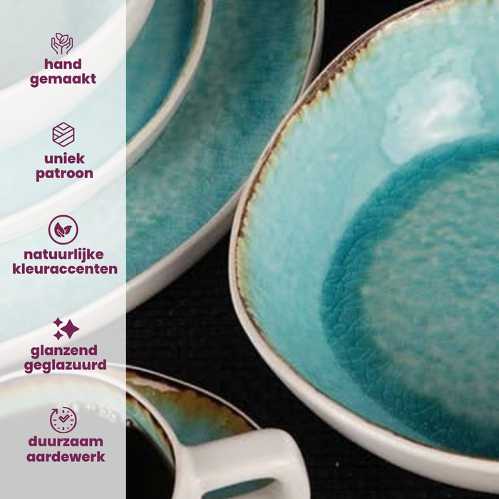 Cosy & Trendy Koffiekopjes Laguna Azzurro 230 ml - 4 Stuks