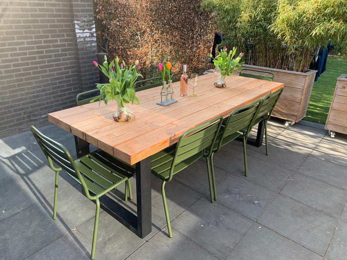 MaximaVida Max metalen tuinstoel olijfgroen