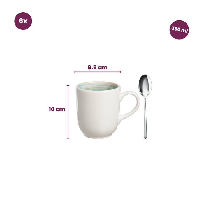 Cosy & Trendy Mokken Turbolino Blauw - 350 ml - 6 stuks