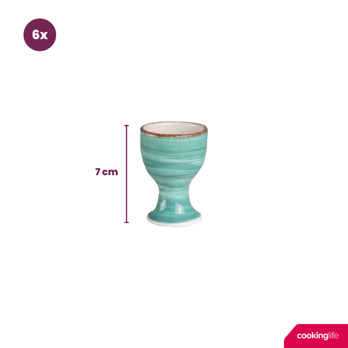 Cookinglife Eierdopjes Delice Blue - 6 stuks