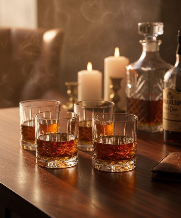 Cookinglife Whiskey Glazen | Waterglazen 350 ml - 4 Stuks