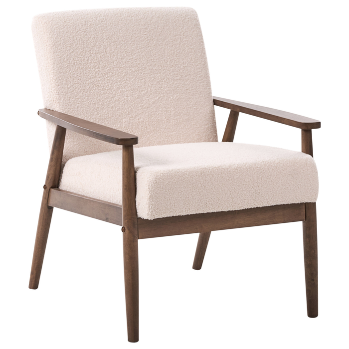 Beliani - ESRUM - Bankenset - Beige|Donkerbruin - Bouclé