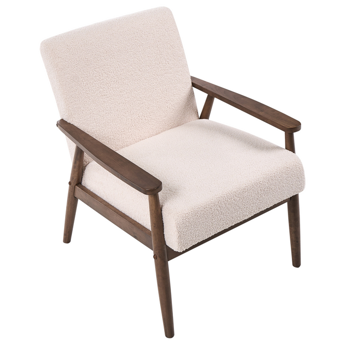 Beliani - ESRUM - Bankenset - Beige|Donkerbruin - Bouclé