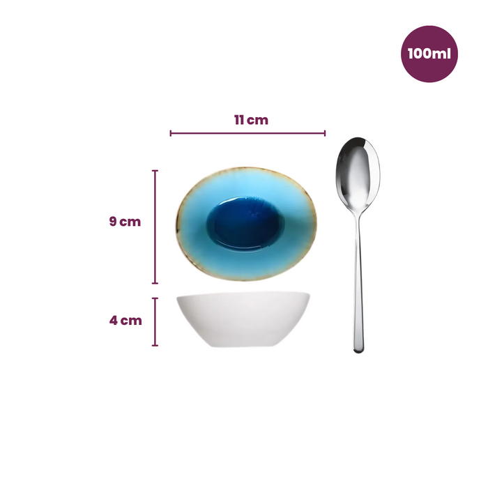 Cosy & Trendy Kleine Kommen Laguna Azzurro 11 x 9 cm | 100 ml - 4 Stuks