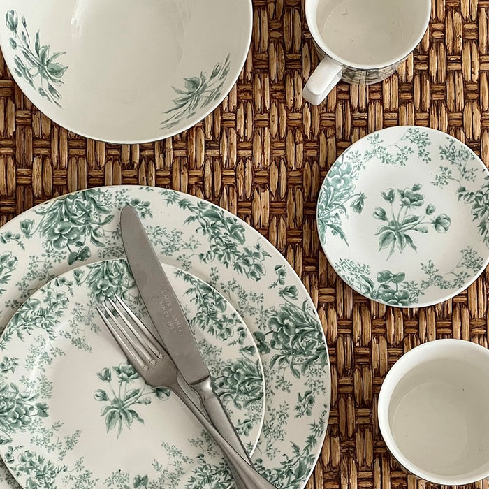 Kom 16 cm Bloemen groen