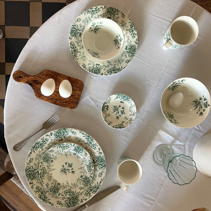 Kom 16 cm Bloemen groen