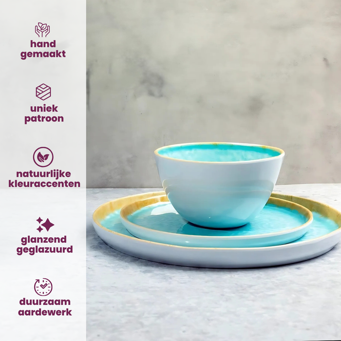 Cosy & Trendy Serviesset Laguna Azzurro 12-Delig | 4 personen