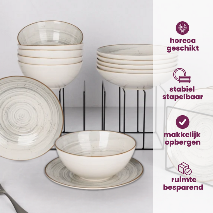 Cosy & Trendy Soepkommen | Kommen Sintra Dusty Blue ø 16 cm - 4 Stuks