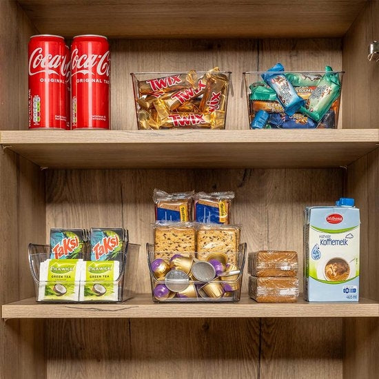 XIVADA Koelkast Organizer Caro - Met dividers - PET - Set van 4