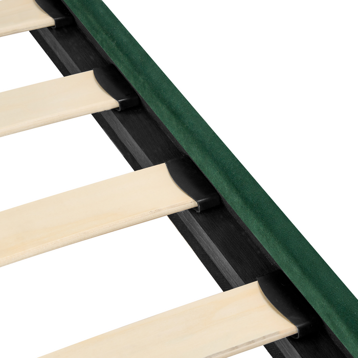 Beliani-FLAYAT-Eenpersoonsbed-Donkergroen-120 x 200 cm-Fluweel