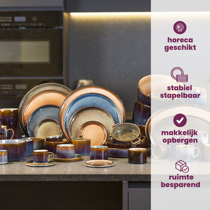 Cosy & Trendy Mokken Quintana Blue - 450 ml - 4 Stuks