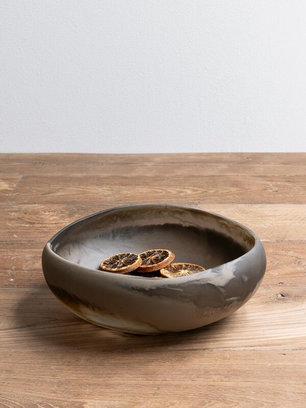 MUST Living Bowl Rafael Black|Brown small,±9xØ25 cm, black|brown sw...