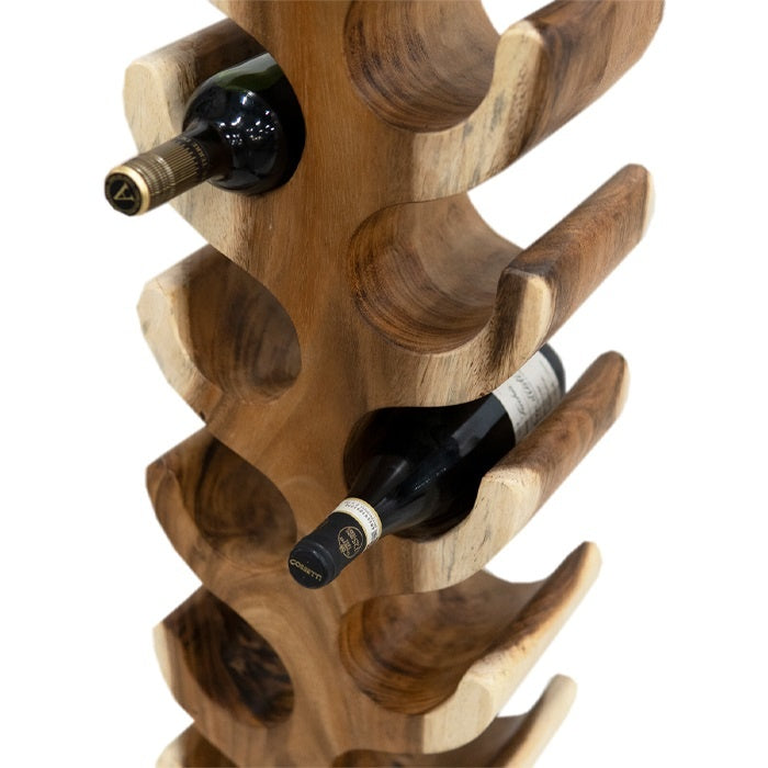 Vtw Living - Staand Wijnrek van Teakhout - XL Suarhout - 18 Flessen