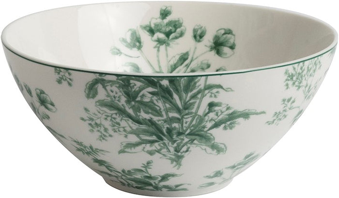 Kom 16 cm Bloemen groen