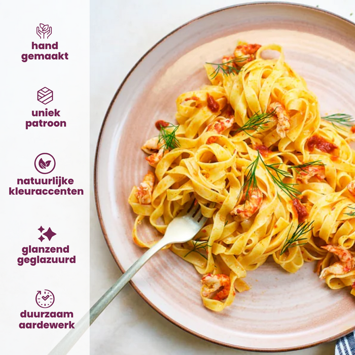 Cosy & Trendy Diepe Borden Baltic Peach ø 18 cm - 6 stuks