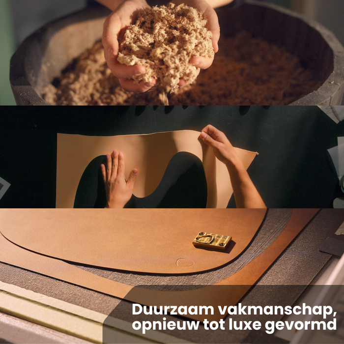 LIND DNA Placemats Nupo - Leer - Flint Grey - 45 x 35 cm - 2 Stuks