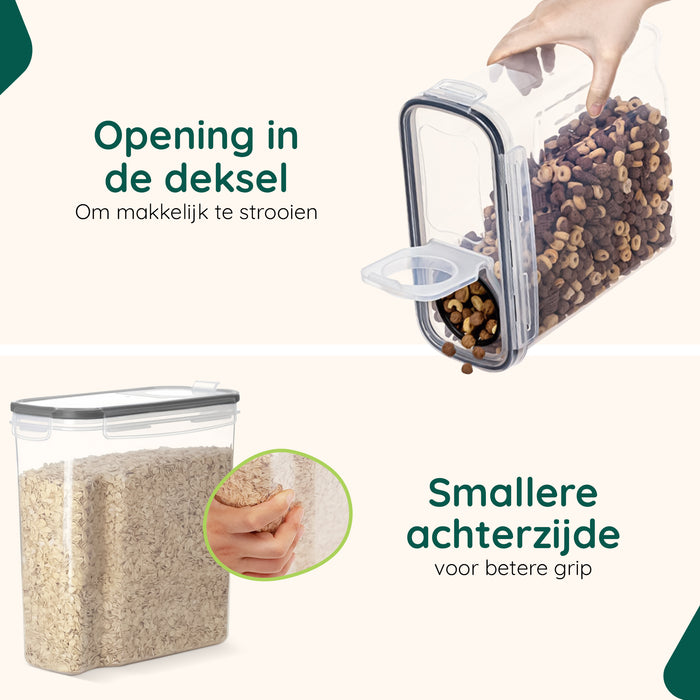 XIVADA Voorraadpot Ella - 2,5L - 192 stickers - Transparant - 4 stuks